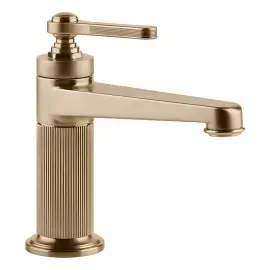 Змішувач для раковини Venti20 Gessi 65002-726 Warm Bronze Br. PVD — вид на білому тлі