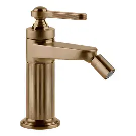 Змішувач для біде Venti20 Gessi 65007-791 Deep Bronze Brushed PVD — вид на білому тлі