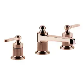 Змішувач для раковини Venti20 Gessi 65013-030 COPPER PVD — вид на білому тлі