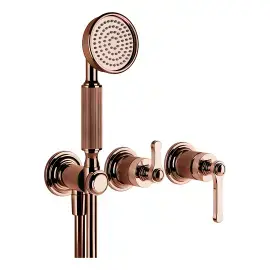 Змішувач для душу Venti20 Gessi 65036-030 COPPER PVD — вид на білому тлі