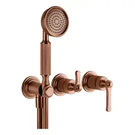 Змішувач для душу Venti20 Gessi 65036-708 Copper Brushed PVD — вид спереду