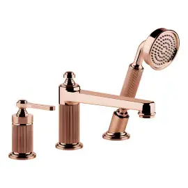Змішувач для ванни Venti20 Gessi 65037-030 COPPER PVD — вид на білому тлі