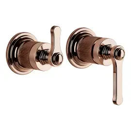 Змішувач для душу Venti20 Gessi 65038-030 COPPER PVD — вид на білому тлі