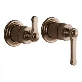 Змішувач для душу Venti20 Gessi 65038-708 Copper Brushed PVD — вид на білому тлі
