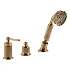 Змішувач для ванни Venti20 Gessi 65043-726 Warm Bronze Br. PVD — вид на білому тлі