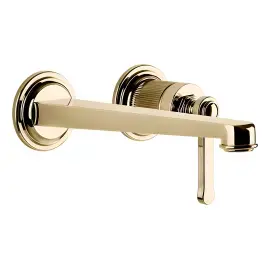 Змішувач для раковини Venti20 Gessi 65089-710 Brass PVD — вид на білому тлі