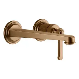 Змішувач для раковини Venti20 Gessi 65089-791 Deep Bronze Brushed PVD — вид спереду