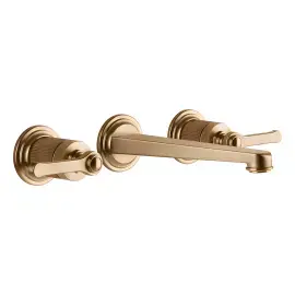 Змішувач для раковини Venti20 Gessi 65091-726 Warm Bronze Br. PVD — вид на білому тлі