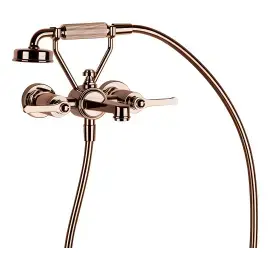 Змішувач для ванни Venti20 Gessi 65113-030 COPPER PVD — вид на білому тлі