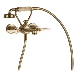 Смеситель для ванны Venti20 Gessi 65113-726 Warm Bronze Br. PVD — вид на белом фоне