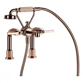 Змішувач для ванни Venti20 Gessi 65115-030 COPPER PVD — вид на білому тлі
