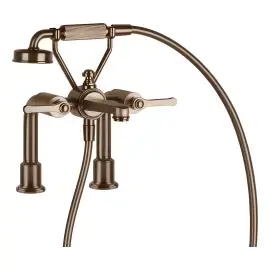 Змішувач для ванни Venti20 Gessi 65115-708 Copper Brushed PVD — вид спереду