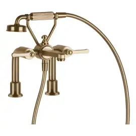 Змішувач для ванни Venti20 Gessi 65115-726 Warm Bronze Br. PVD — вид спереду