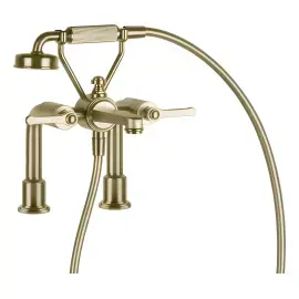 Змішувач для ванни Venti20 Gessi 65115-727 Brass Brushed PVD — вид на білому тлі