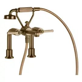 Змішувач для ванни Venti20 Gessi 65115-791 Deep Bronze Brushed PVD — вид спереду