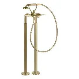 Змішувач для ванни Venti20 Gessi 65128-727 Brass Brushed PVD — вид спереду