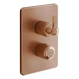 Змішувач для душу Venti20 Gessi 65135-708 Copper Brushed PVD — вид на білому тлі