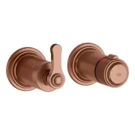 Змішувач для душу Venti20 Gessi 65235-708 Copper Brushed PVD — вид спереду