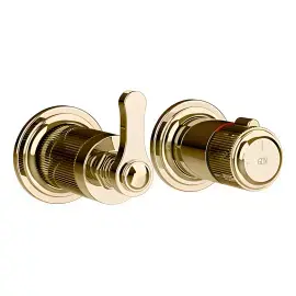 Змішувач для душу Venti20 Gessi 65235-710 Brass PVD — вид на білому тлі