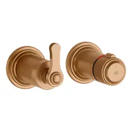 Змішувач для душу Venti20 Gessi 65235-726 Warm Bronze Br. PVD — вид спереду