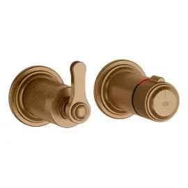 Змішувач для душу Venti20 Gessi 65235-791 Deep Bronze Brushed PVD — вид спереду