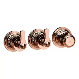 Змішувач для душу Venti20 Gessi 65334-030 COPPER PVD — вид на білому тлі