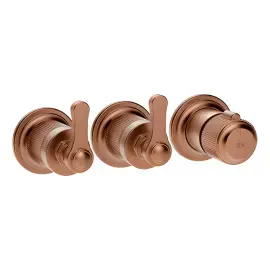 Змішувач для душу Venti20 Gessi 65334-708 Copper Brushed PVD — вид на білому тлі