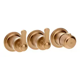 Змішувач для душу Venti20 Gessi 65334-726 Warm Bronze Br. PVD — вид на білому тлі