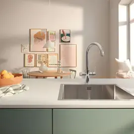 Змішувач для кухні для подачі технічної і фільтрованої води Blue Pure BauCurve Grohe 30580000 — вид спереду