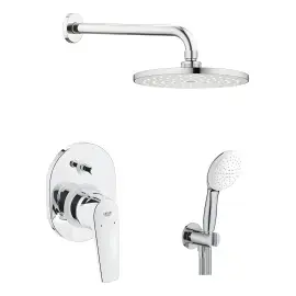 Душевая система скрытого монтажа BauFlow с New Tempesta 200 Grohe UA29045003 — вид на белом фоне