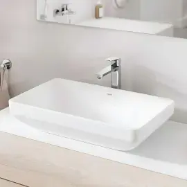 Змішувач для раковини високий Cubeo, розмір XL Grohe 1017290000 Chrome — вид спереду