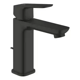 Змішувач для раковини з донним клапаном Cubeo, розмір M Grohe 1017492430 Black — вид на білому тлі