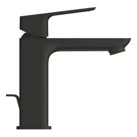 Змішувач для раковини з донним клапаном Cubeo, розмір M Grohe 1017492430 Black — бічний ракурс