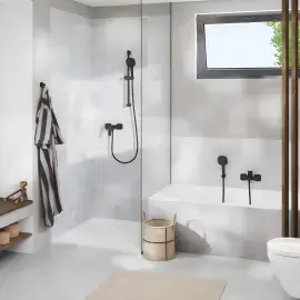 Змішувач для ванни Cubeo Grohe 1018132430 Black — вид спереду