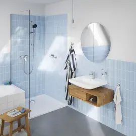 Змішувач для раковини Dice з донним клапаном, розмір S Grohe 1018560000 Chrome — бічний ракурс