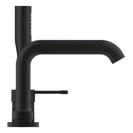 Змішувач на борт ванни Essence на 4 отвори Grohe 25251KF1 Phantom Black — бічний ракурс