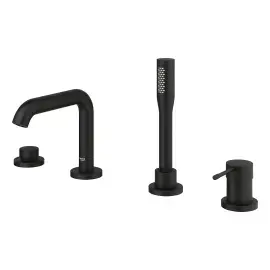 Змішувач на борт ванни Essence на 4 отвори Grohe 25251KF1 Phantom Black — вид згори