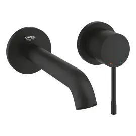 Змішувач для раковини настінний Essence, розмір M Grohe 29192KF1 Phantom Black — вид на білому тлі