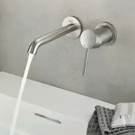 Змішувач для раковини Essence L-Size Grohe 29193DC1 Steel — вид спереду