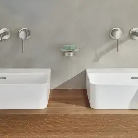 Змішувач для раковини Essence L-Size Grohe 29193DC1 Steel — бічний ракурс