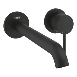 Змішувач для раковини настінний Essence, розмір L Grohe 29193KF1 Phantom Black — вид на білому тлі