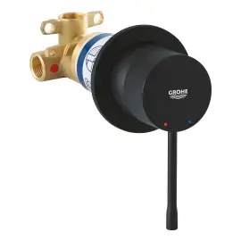 Змішувач для душу прихованого монтажу Essence Grohe 29197KF0 Phantom Black — вид на білому тлі