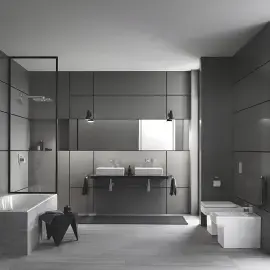 Змішувач на борт ванни Eurocube Grohe 19897DC1 — бічний ракурс