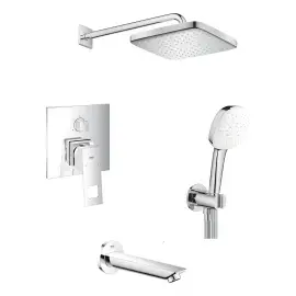 Комплект душової системи Eurocube з Tempesta 250 Cube Grohe UA26417SC0 — вид на білому тлі