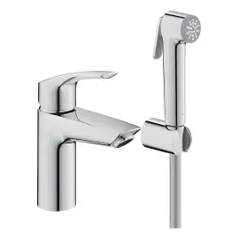 Змішувач для раковини з гігієнічним душем Eurosmart, розмір S Grohe 23124003 — вид на білому тлі