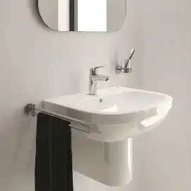 Змішувач для раковини Eurosmart з донним клапаном Push-Open , розмір S Grohe 23922003 — бічний ракурс