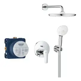 Душова система прихованого монтажу Eurosmart з Tempesta 250 Cube Grohe 25288000 — вид на білому тлі