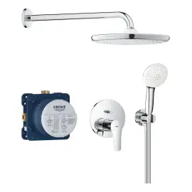 Душова система прихованого монтажу Eurosmart з Tempesta 250 Cube Grohe 25288000 — вид спереду