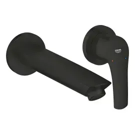 Змішувач для раковини настінний Eurosmart, розмір M Grohe 293382433 Matt Black — вид на білому тлі