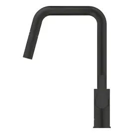 Змішувач для кухні з витяжним виливом Eurosmart Grohe 306192430 Matt Black — вид згори